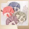 Bow Women Portable Bow Shower Caps Quick-drying Hair Cap Dry Hair Towel Super Absorbent Coral Velvet Bath Accessories
