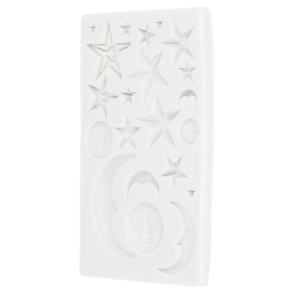 Силиконовая форма для помадки Звезда Луна Лицо Антипригарный пищевой силикон Многоразовый Термостойкий Без запаха