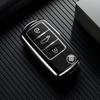 Защитный чехол-брелок из ТПУ для Volkswagen VW Tiguan Polo Golf MK5 6 Passat Lavida Skoda Octavia Чехол для умного ключа автомобиля zr9