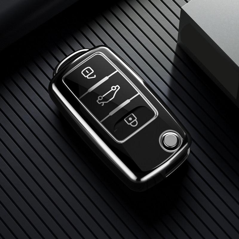 Защитный чехол-брелок из ТПУ для Volkswagen VW Tiguan Polo Golf MK5 6 Passat Lavida Skoda Octavia Чехол для умного ключа автомобиля zr9
