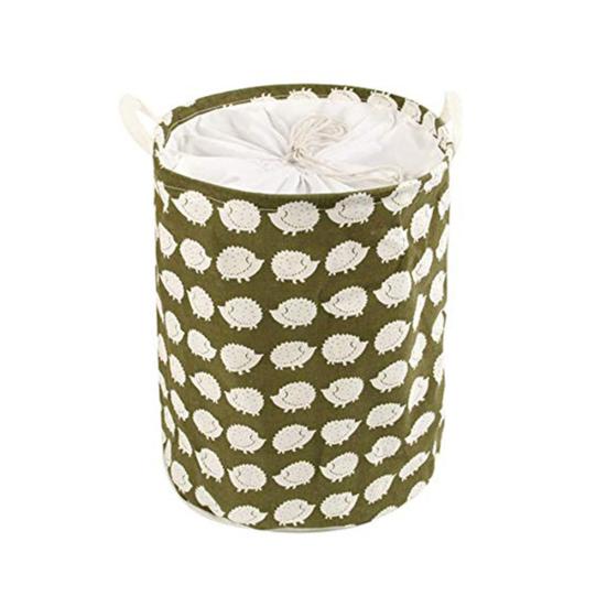 Foldable Drawstring Laundry Basket Dirty Clothes Toy Storage Bucket Organizer