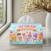1pc 2DFlat, Cream for Summer Party, Children's Day Tissue Box, Suitable for Interesting Designs of Kitchen, Living Room, Bedroom, Bathroom, and Car Ba