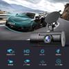 LAMONKE Drive Recorder 3 камеры 2,0-дюймовый экран Автомобильная камера Передняя и задняя камеры Автомобильная камера 1080P Full HD 170° Сверхширокоугольная инфракрасная камера Nig