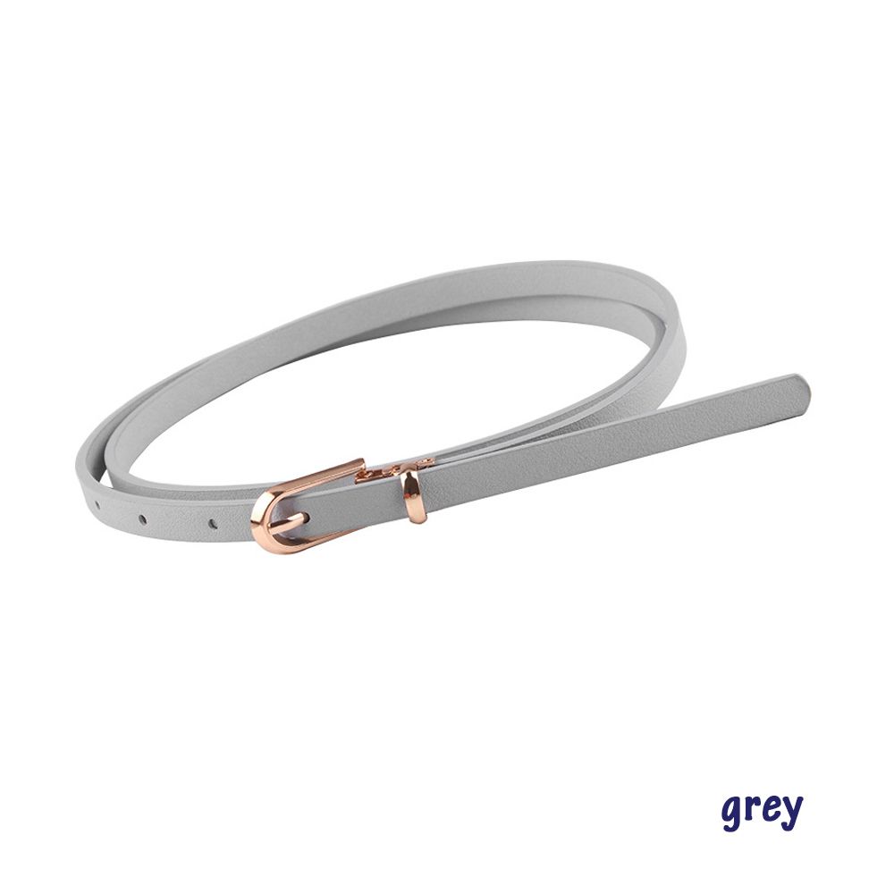 Fashion Candy Color Graceful Faux Leather Belts Dress Strap Thin Skinny Waistband Adjustable Belt