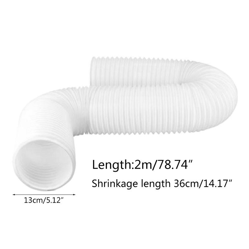 2 м Универсальный Гибкий Шланг Выхлопа Кондиционера Вентиляционная Труба Диаметр 13 см Удлинительная Труба Портативная