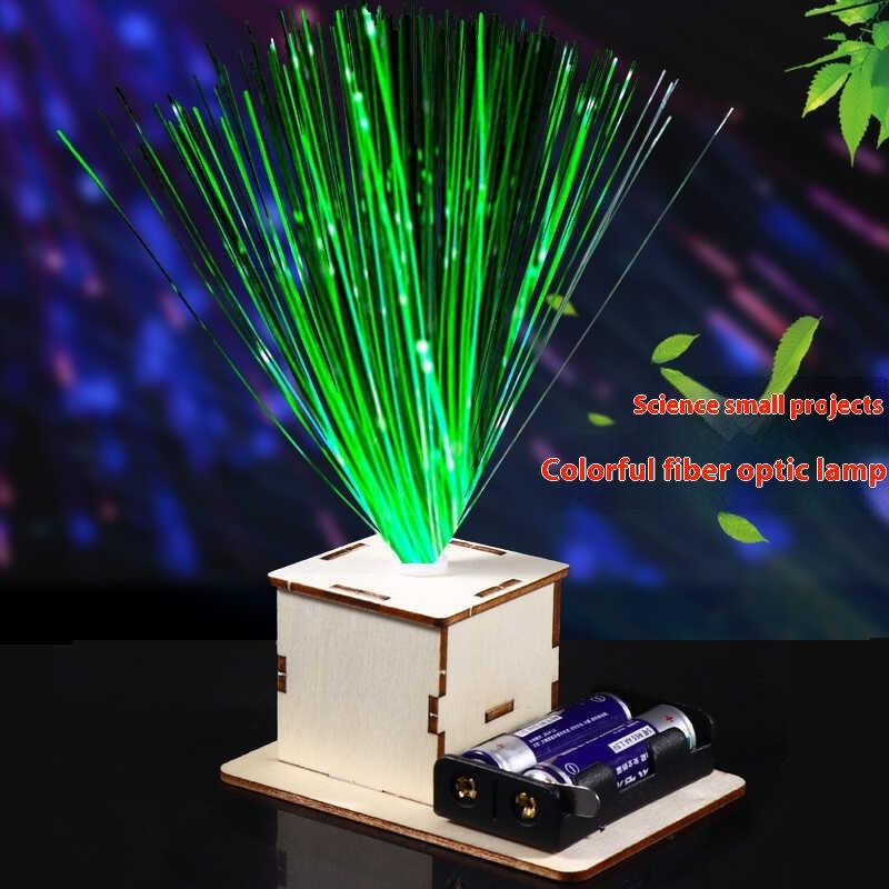 DIY Colorful Fiber Optic Lamp Technology Small Production Invention Children's Scien Experiment Teaching Tool STEM Handmade
