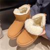 Fashion Snow Boots Women's 2025 New Winter Velvet Thickened European Station Platform Inner Heightened Cotton Shoes