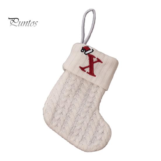 Рождественский чулок с буквами Легко повесить Привлекательный праздничный декор елки Подставка для подарков Рождественский чулок