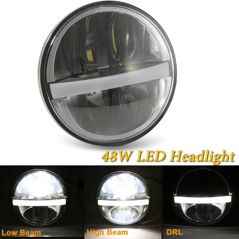 Фара для мотоцикла 5,75 дюйма Halo Angel Eyes дальний/ближний свет 5 3/4" DRL поворотник проект для Harley Sportster 883 XL883 FXCW