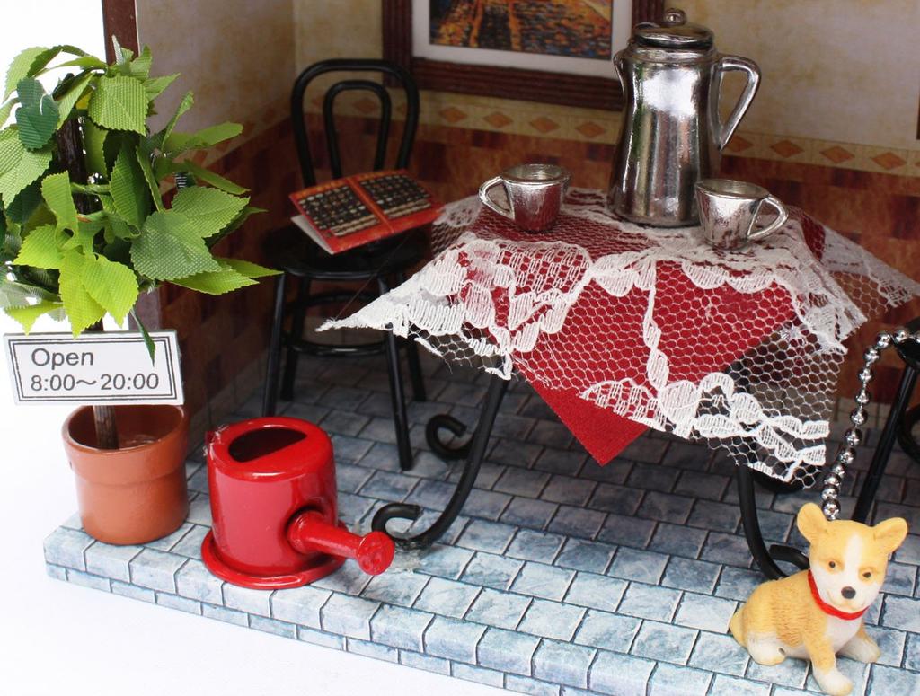 Набор для кукольного домика Билли «Уличный магазин на углу» Набор для кофейни «Лист» 8787