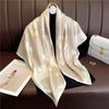 90*90cm Silk Scarf Women Popular Print Foulard Satin Square Head Hijab  Luxury Brand Shawl Bandanna Female Muffler Chiffen Wrap