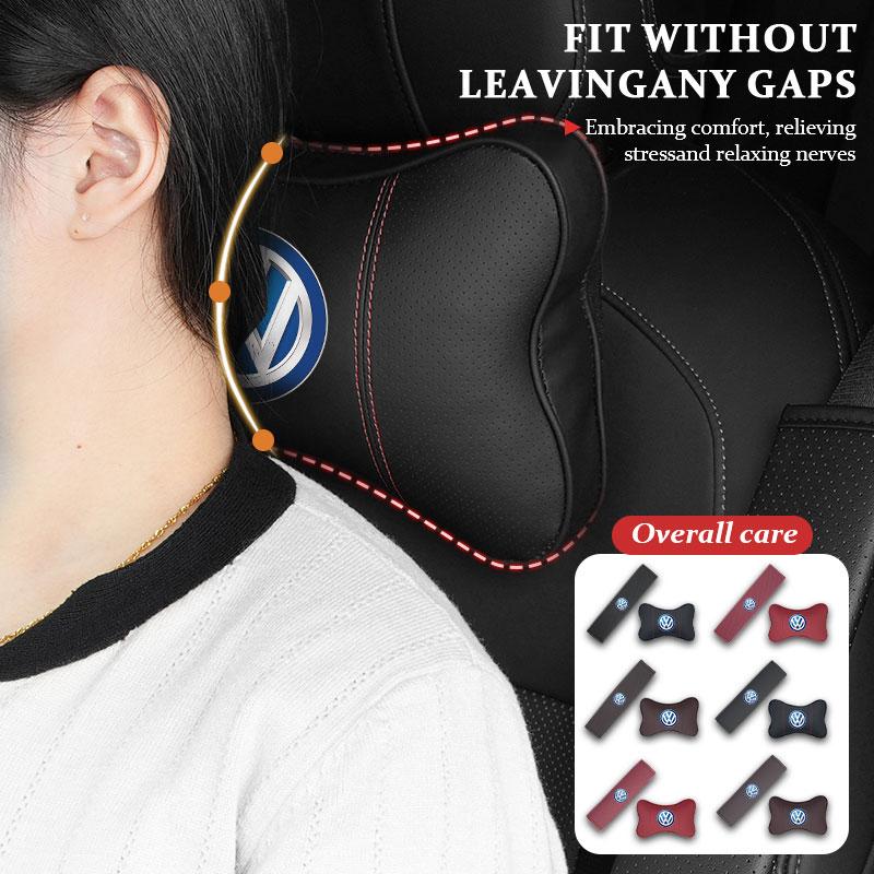 For Volkswagen VW Car Headrest Neck Support Seat Soft Neck Pillow Accessories Polo Jetta Sagitar Magotan Passat B5 B6 B7 CC zh9