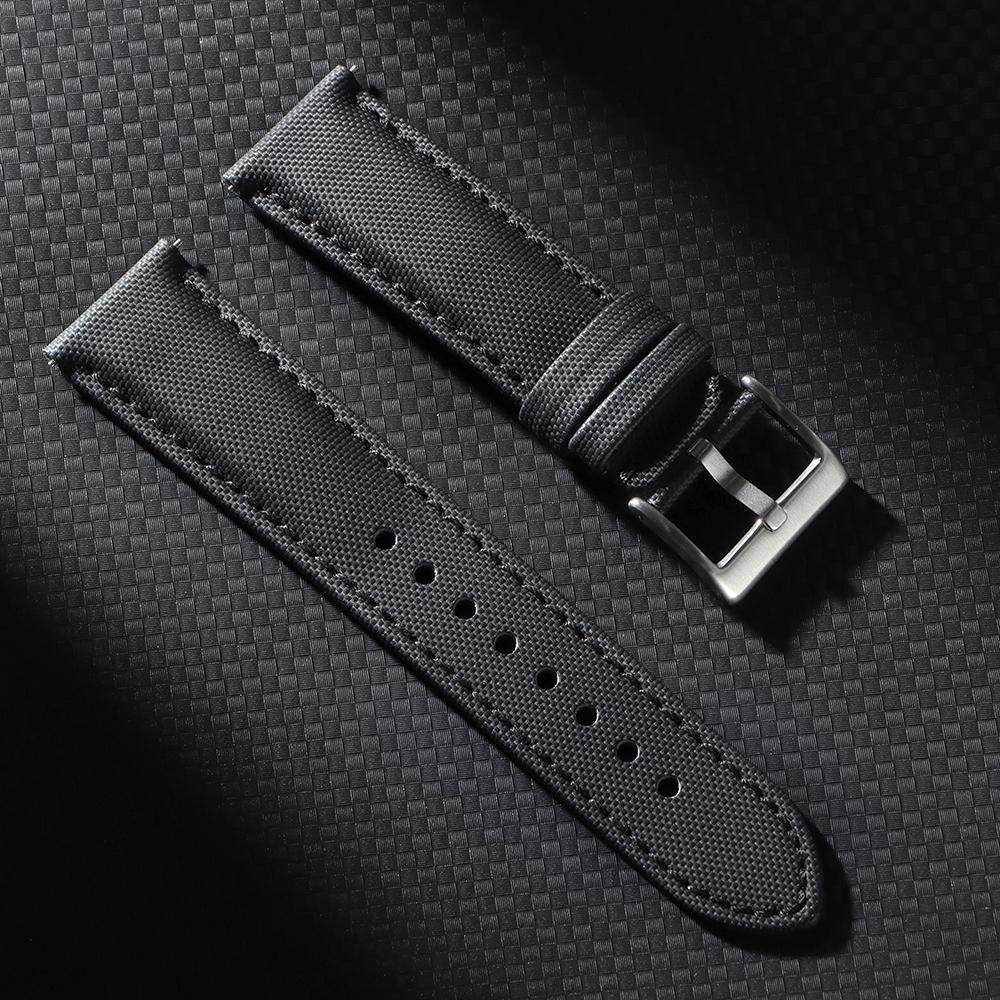 18mm 20mm 22mm Waterproof Sailcloth Watch Strap Nylon Leather Watchband Quick Release Band Sport Wristband Belt Accessories