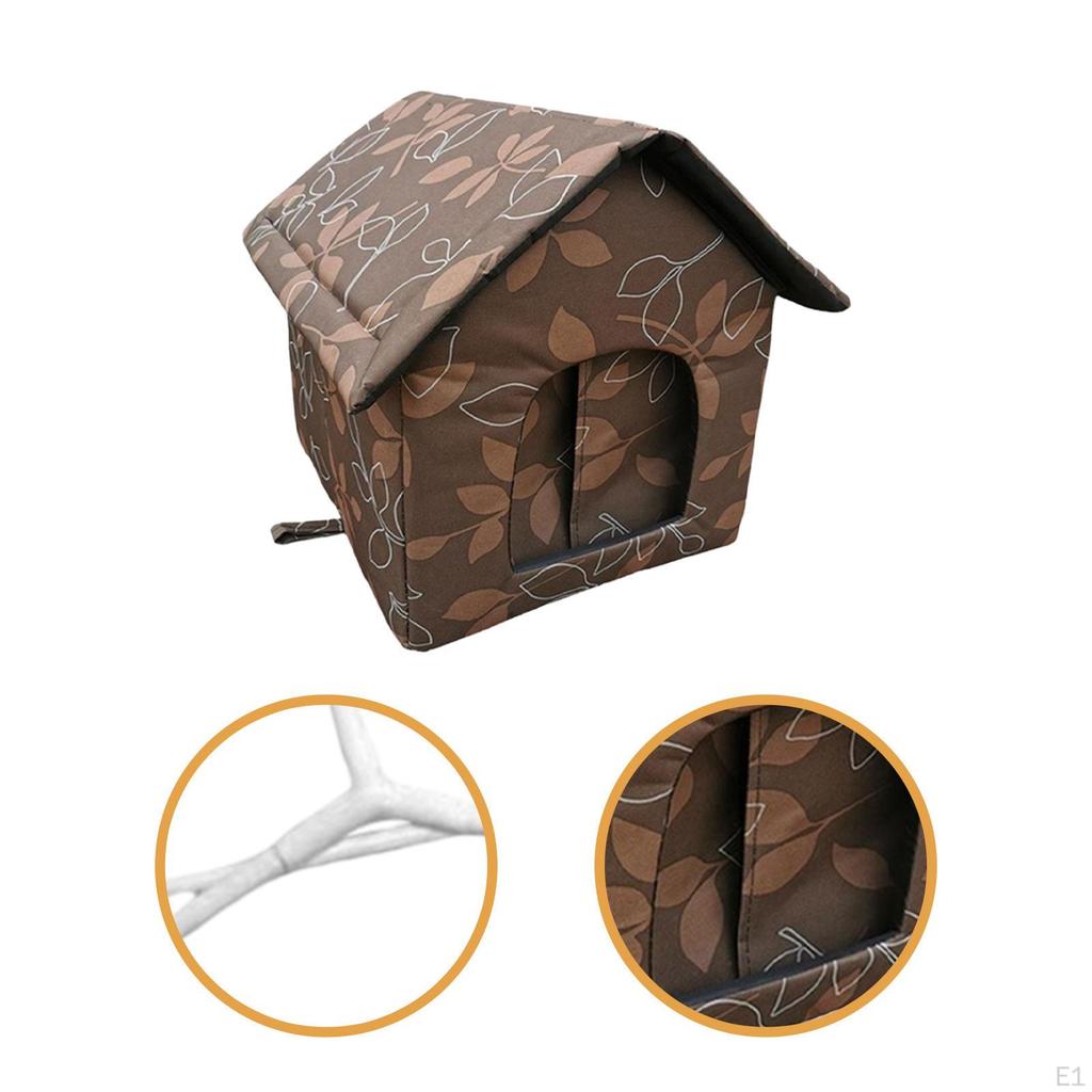 Уличный домик для кошки Теплая утепленная кровать Удобное всепогодное гнездо-укрытие для собаки Котенок