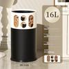 Art Gallery Leather Style Iron Trash Can