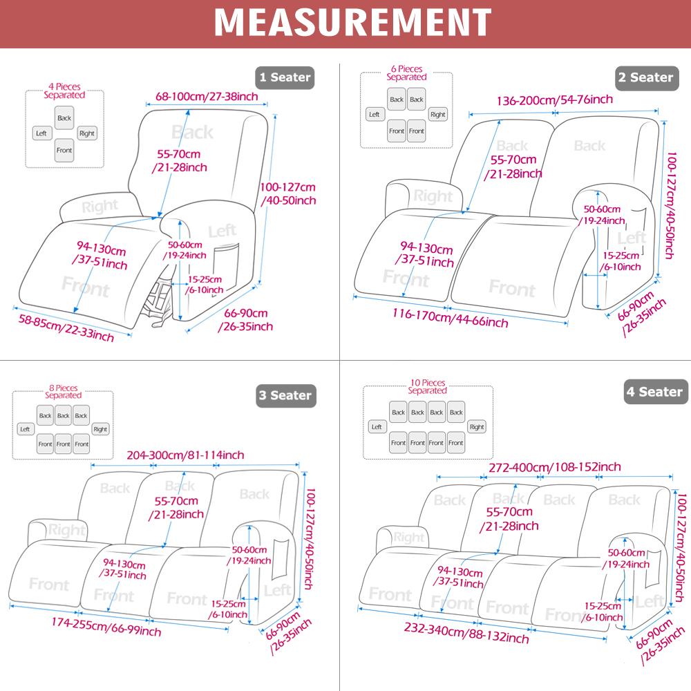 Чехол для дивана с откидной спинкой, водонепроницаемый чехол с откидной спинкой, эластичный мягкий чехол для дивана для гостиной, детей, домашних животных