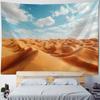 Blue Sky & White Clouds Tapestry Golden Desert Motif Home Wall Art Decor Ideal Mural for Bedroom & Living Room