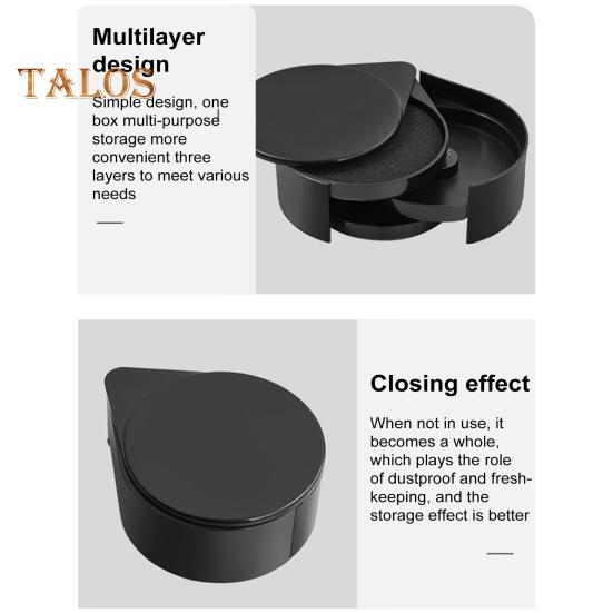 3 Tier Bar Glass Rimmer Salt And Sugar Rimmer Seasoning Box Cocktail Ingredient Separator Bartender Tool for Margaritas