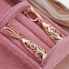 Kinel Vintage Rose Gold Long Earrings For Women Elegant Wedding Jewelry