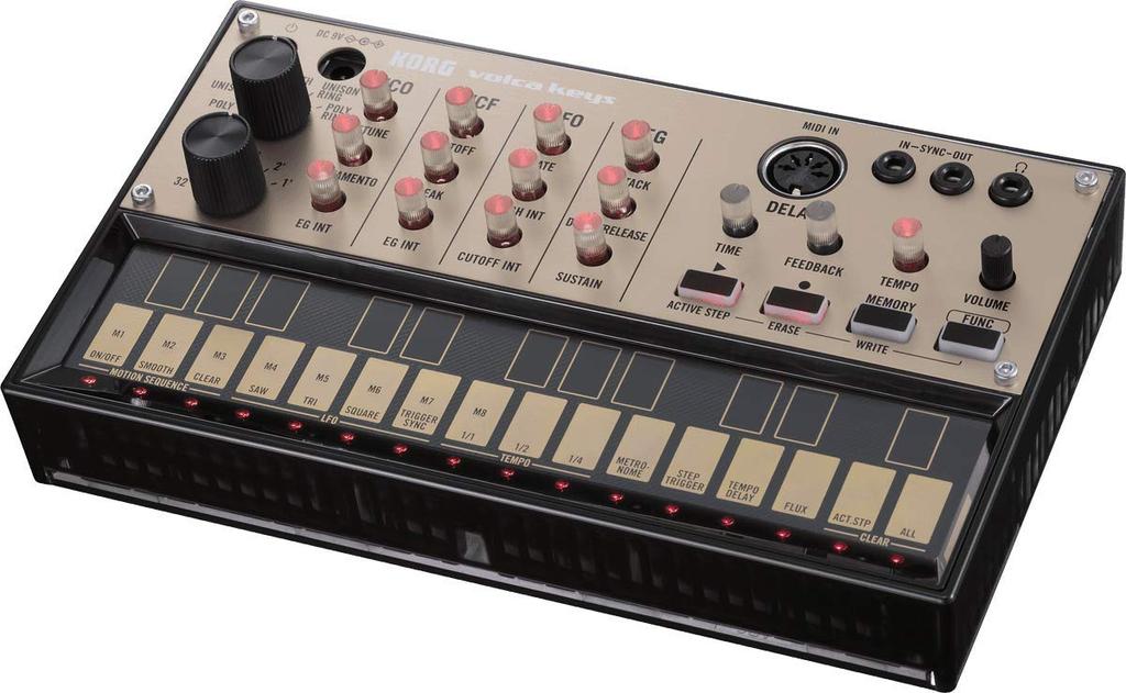 KORG Analog Synthesizer Volca Keys Polyphonic Playable 16 Step Sequencer Battery Powered Speaker Compact Size That Can Be Used with Headphones Compact