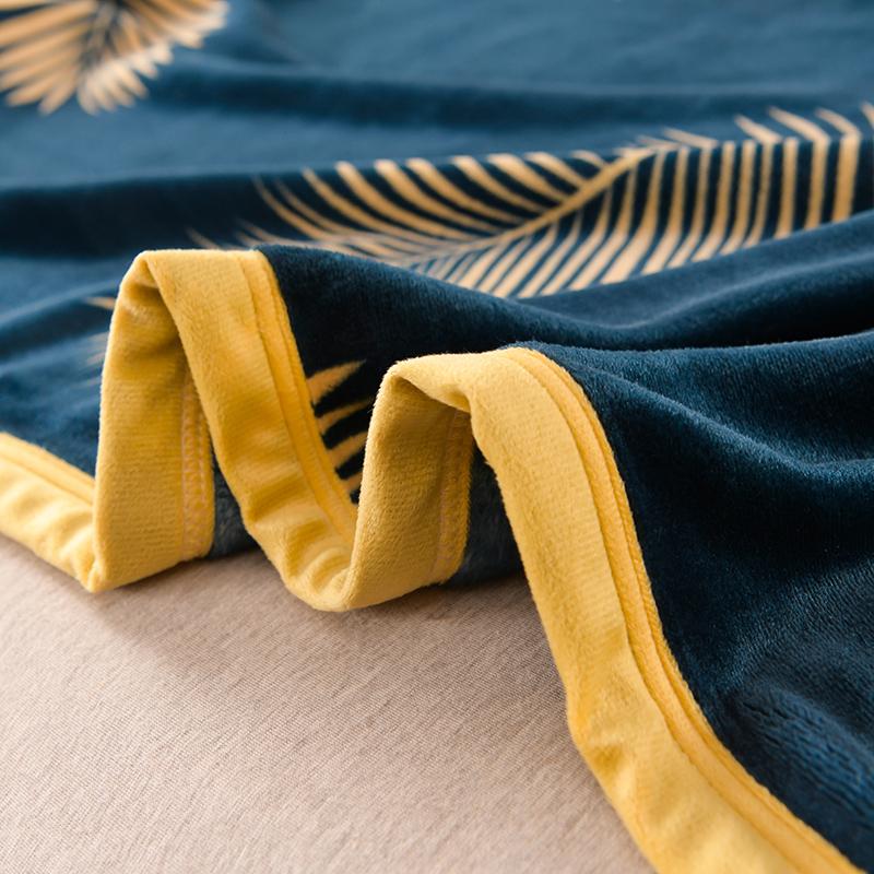 Легкое Мягкое Фланелевое Одеяло с Принтом Листьев Теплый Плюшевый Плед Молочный Бархат Накидки для Дивана Кровати Домашний Постельный Чехол