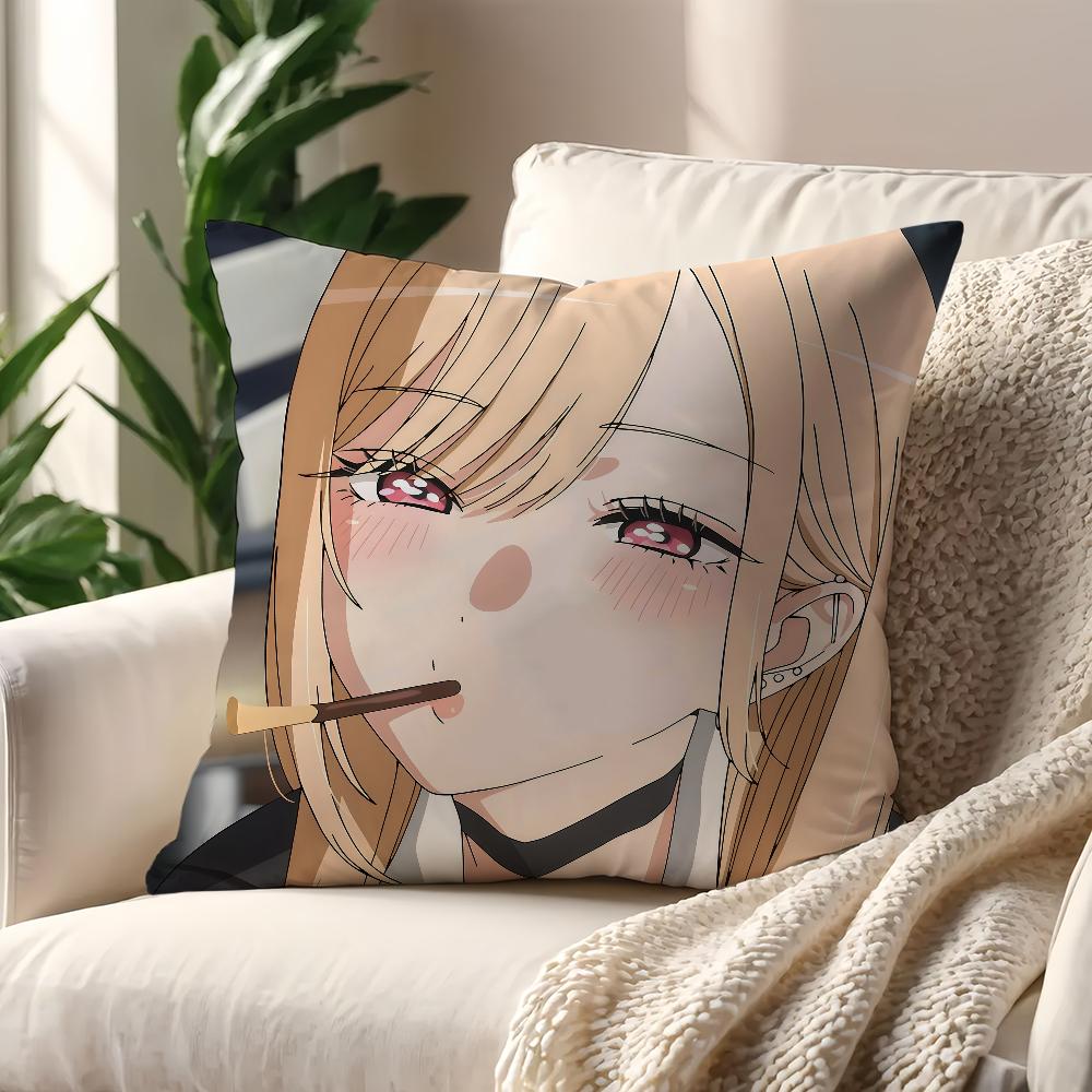 M-Marin Kitagawa Anime Cushion Cover For Pillow Printing Sofa Decoration Home Car Room Coffee Shop Office Nordic Simplicity