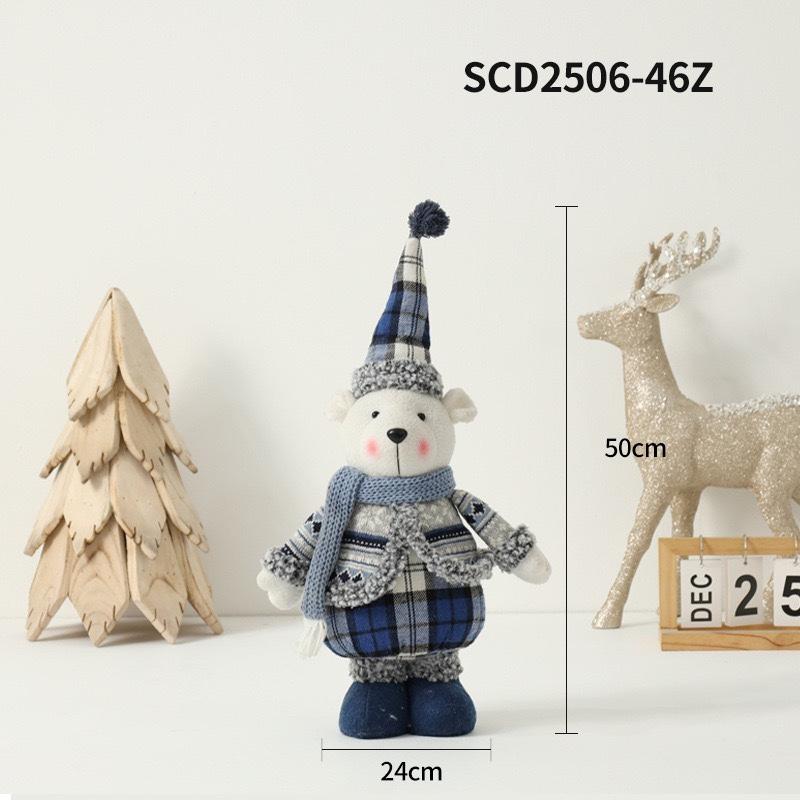 HOMZY Рождественский Снеговик Кукла Плюшевая Игрушка Чучело Снеговика Фигурка Рождественские Украшения для Домашнего Декора Настольные Центральные Элементы