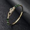 Retro Light Luxury Bracelet for Women with a High-end Feel, Zircon Green Bracelet