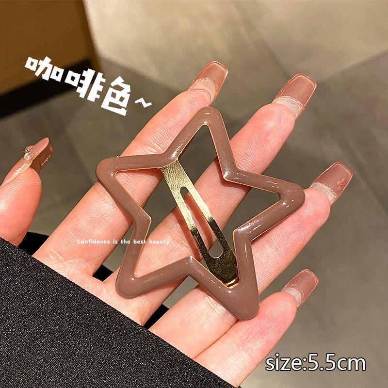 Новая заколка для волос Oil Drop Color BB - Милая заколка для волос в форме сердца и звезды для девочек