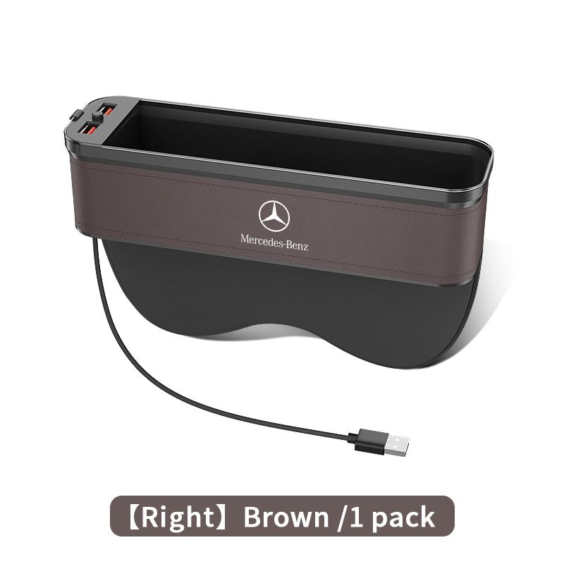 GLC GLB For Mercedes-Benz A B C E V R-Class A45 C43 CLA GLA GLB GLC SLK SL Car Seat Gap Organizer USB Charging Multifunction St