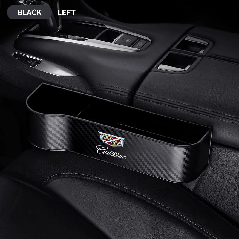 1pcs Car Carbon Fiber Pattern Seat Storage Box for Cadillac CT5 STS XLR CT4 GT4 SLS SLR XT6 Escalade XT4 XT5 SRX XTS ELR BLS