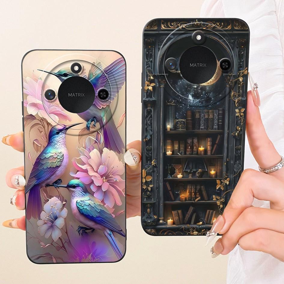 For Honor X9c Case 6.8" Cute Cartoon Cat Soft TPU Liquid Silicone Shockproof Cover For Honor X60 Bumper on HonorX9c Smart Fundas