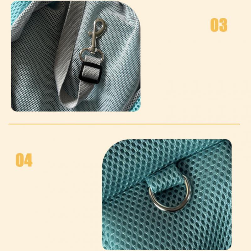 Mesh Polyester Breathable Dog Bag Pet Crossbody Shoulder Bag Outdoor Travel Portable Cat Puppy Sling Bag Tote Carrying Supplies