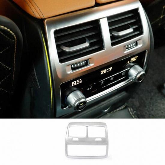 For BMW 5 Series G30 2018- ABS Silver Rear Air Outlet Vent Frame Trim