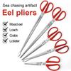 Нержавеющая сталь Красная ручка Кухонные принадлежности Барбекю Гриль Противоскользящий зажим Зубной зажим Морской краб щипцы Инструмент для улова рыбы
