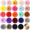 European & American Candy Color Faux Fur Scrunchie: Women's & Children's Multi-Color Elastic Hair Tie