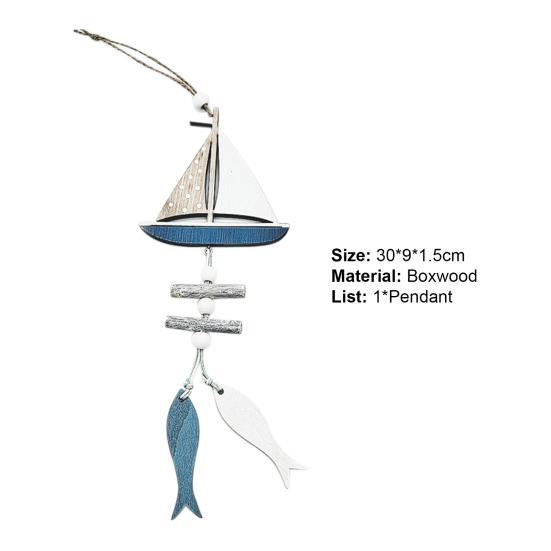 DIY Cartoon High Quality Decorative Ocean Small Fish Craft Boat Pendant Hanging Ornament Ocean Pendant Decoration