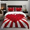 Red Love Rose Duvet Cover Set Soft And Comfortable HD Printing Bedding Set For Home Dormitory Valentine's Day Bedding