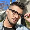 Men's Fashion Glasses Oval Half Frame Durable PC Material Suitable for Daily Commuting Home Use