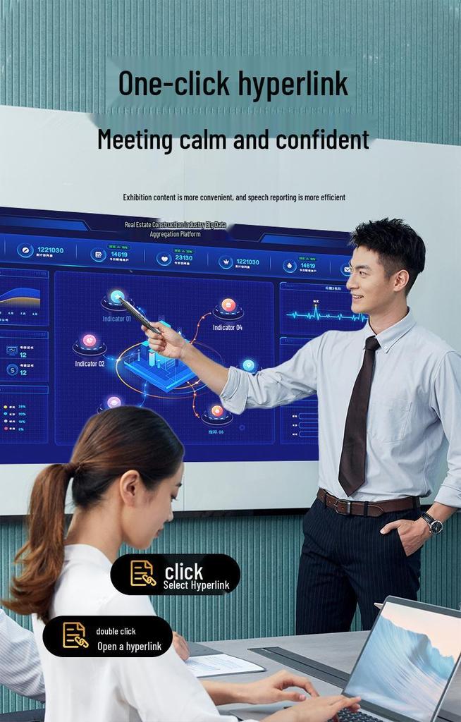 Smart Touchscreen Pen: Multimedia Page Turner for Teaching & Business, Long Battery Life, Plug & Play