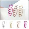20pcs Students Stationery Carrot Shaped Paper Clips Cartoon Metal Metal Paperclip Cute Creative Paper Decorative Clip Paper