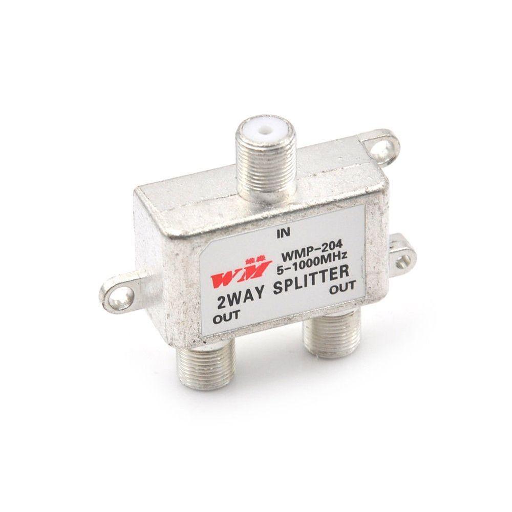 MHz Video Equipment 2 Way Coaxial Cable Splitter Signal Split Satellite TV Receivers TV Antenna