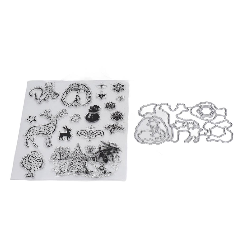 Прозрачный штамп в рождественском стиле, прозрачный, широко используемый, прозрачный штамп с резкой 