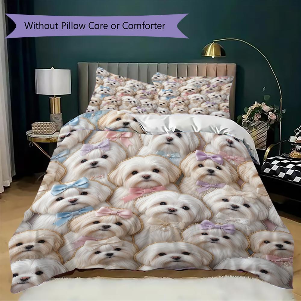 All Over animals Pattern Bedding uilt Set uilt Cover Pillowcase Home Decoration Birthday Gift (1 * duvet cover + 2 * pillowcase without core)