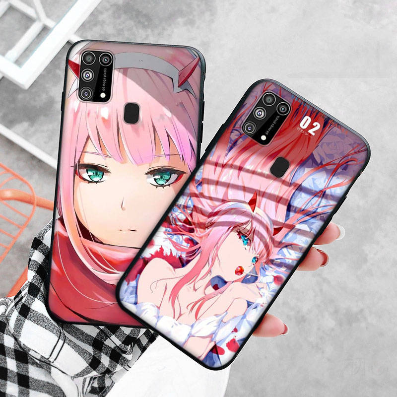 Черный чехол для Xiaomi Redmi 13C Note 9 iPhone XR 7 8 14 15 11 12 13 X XS Pro Max Samsung A25 S23 S24 FE Ultra Plus Darling in the FranXX
