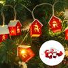 Christmas Wooden House LED Lights Decoration Gift Decorative for Farmhouse