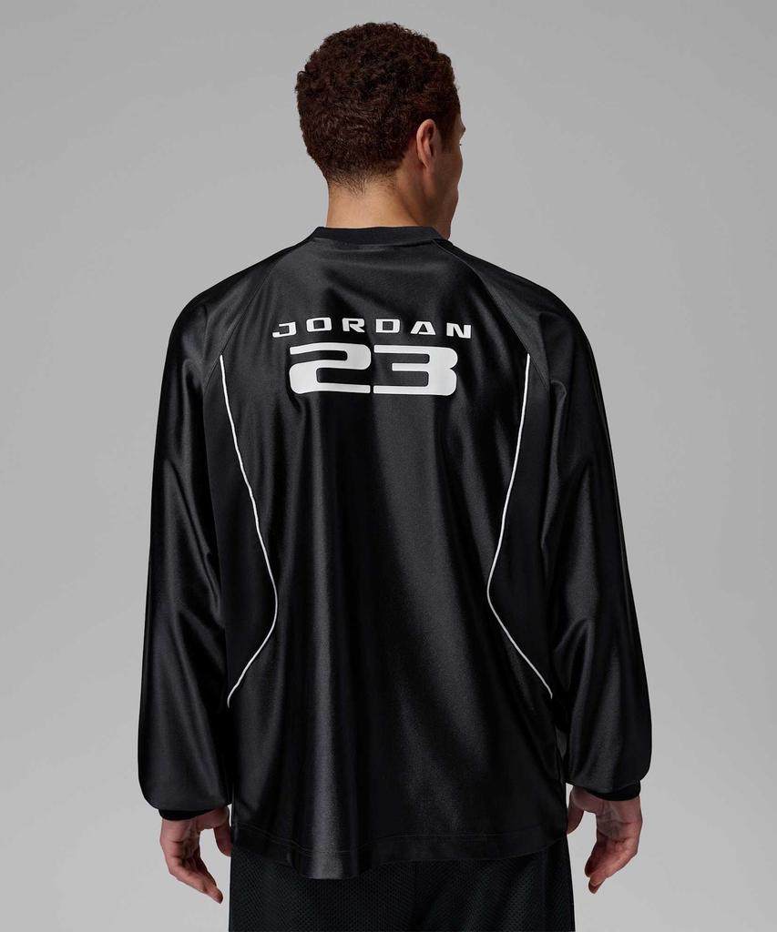 NIKE Jordan Brooklyn Long Sleeve Goalkeeper Top M - Black:White:Metallic Silver / Im8995-010