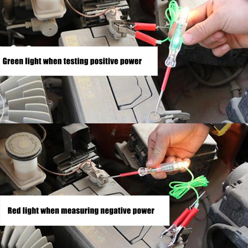 Тестер цепи 6 В-24 В постоянного тока автомобильный тестер цепи светодиодный индикатор тестер предохранителей с зажимом типа «крокодил» и щупами автомобильный электрический тестер ручка
