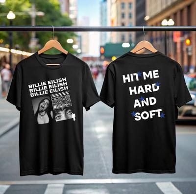 Футболка Billie Eilish Hit Me Hard and Soft, Уникальный альтернативный подарок для фаната, Y2k футболка