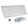 DIGIBLUSKY Wireless Keyboard and Mouse USB Connection US for and Wireless Bluetooth Keyboard Compatible with and Android Set, 2.4Ghz Support, 3-Device